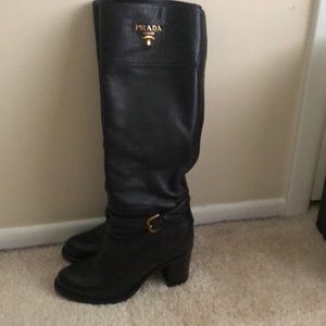 Prada leather boots